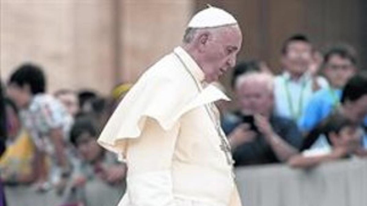 El papa Francisco, el pasado domingo en el Vaticano.