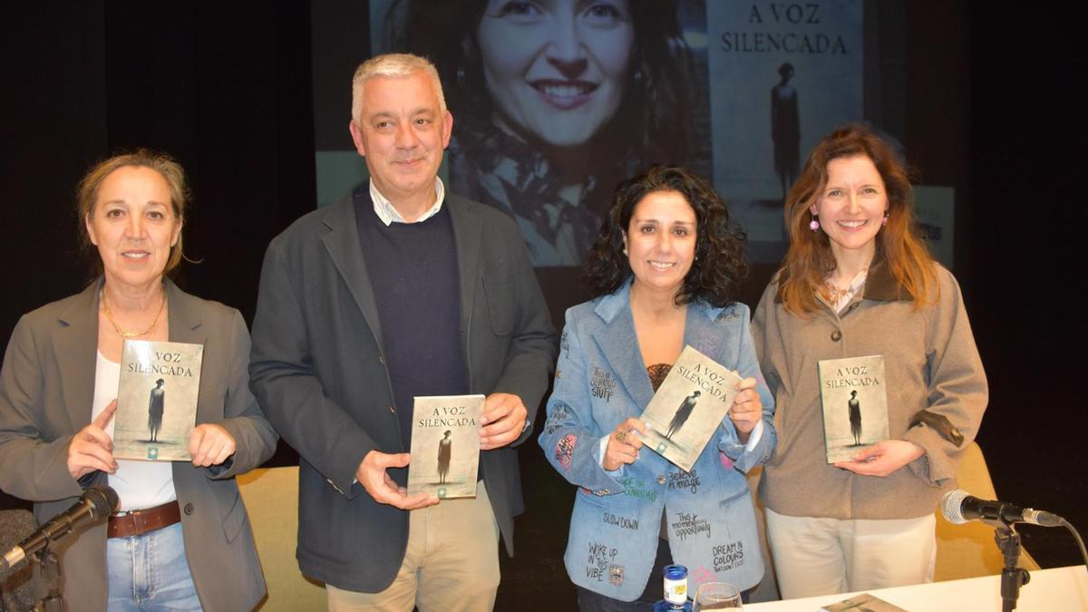 Guadalupe Canosa, esquerda, Valentín García, Margot Lamela e Guadalupe Vázquez.