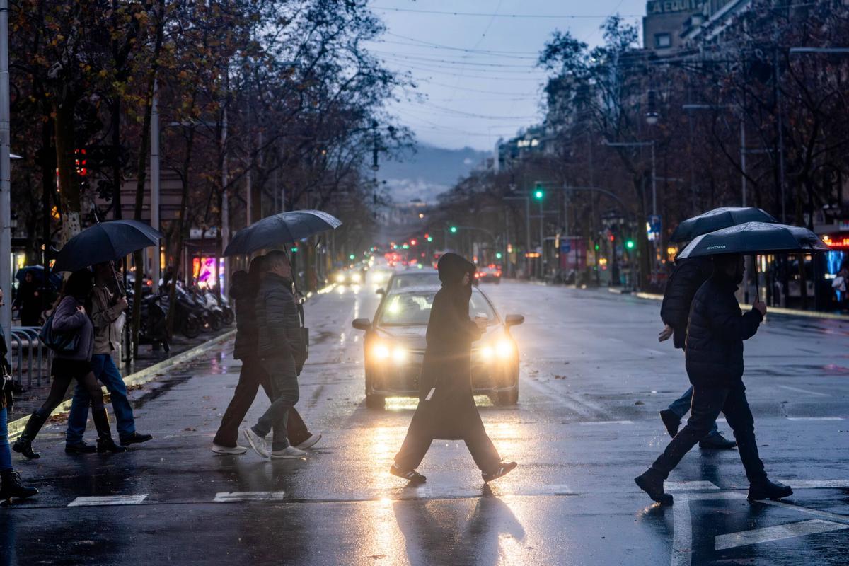 Temporal en Barcelona este sábado.