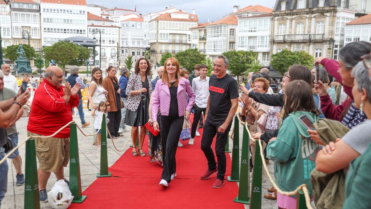 Cristina Castaño, galardonada en la Semana del Cine de Betanzos.