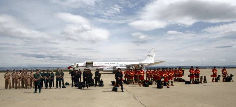 Fotogalería: Salida del Boeing 707 de la Base Aérea de Zaragoza