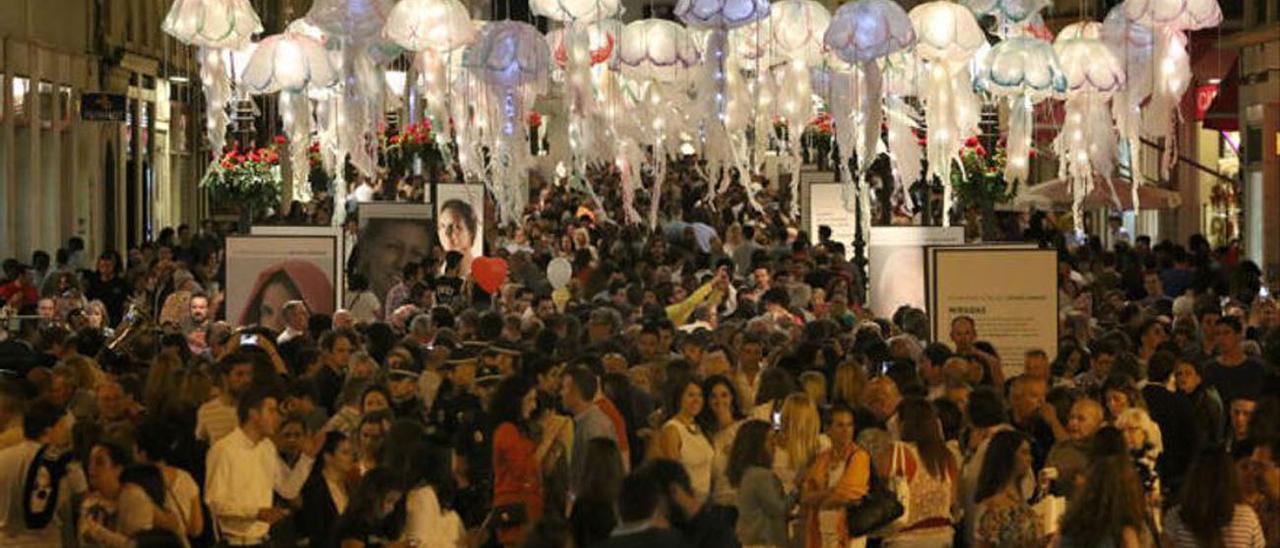 Imagen de archivo de una pasada edición de La Noche en Blanco de Málaga.