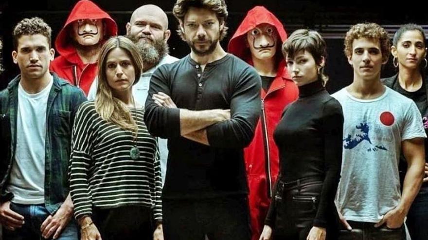 Los protagonistas de la cuarta entrega de «La casa de papel».