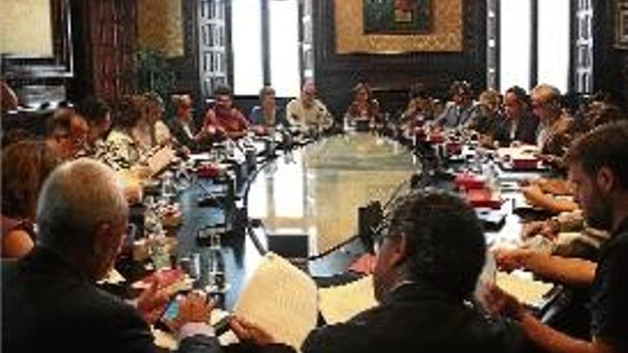 Pla general de la reunió de la Mesa que es va celebrar ahir.