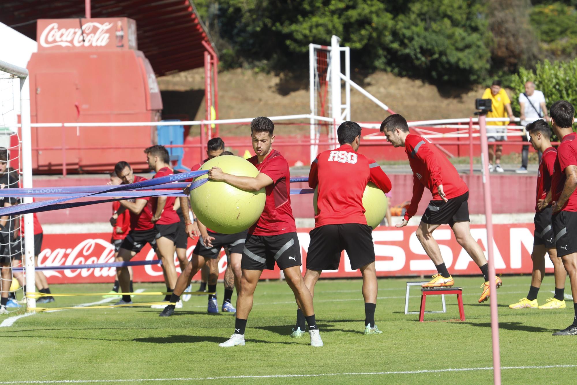 Entrenamiento del Sporting en Mareo