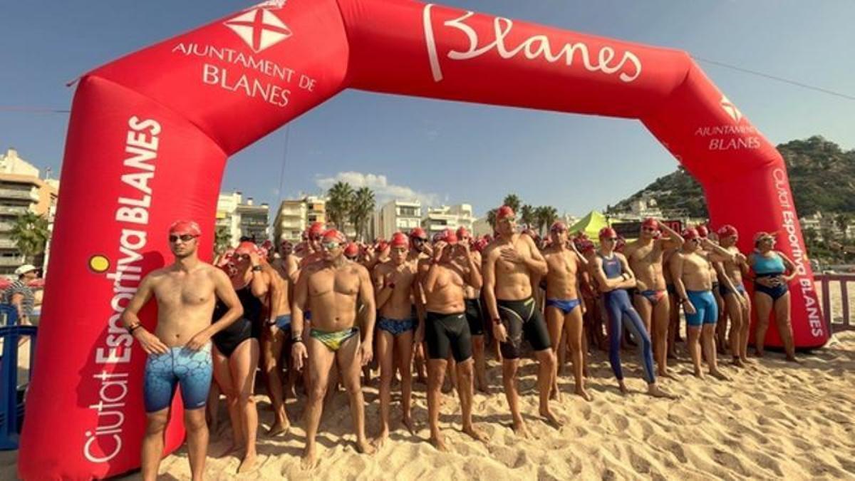 Punt de sortida de la 82a Travessia Popular de Blanes