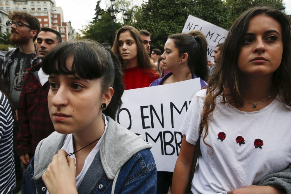 Manifestación en Oviedo de solidaridad con Cataluña