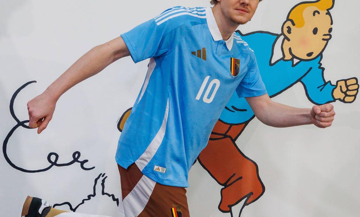 La nueva equipación de Adidas para la selección belga está inspirada en Tintín