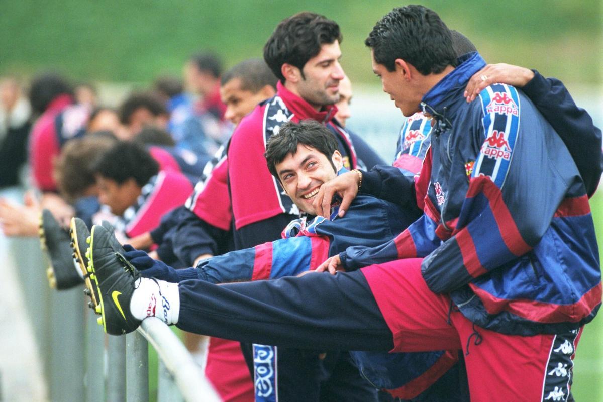 Baia, la temporada 19997-98, junto a Figo y Giovanni