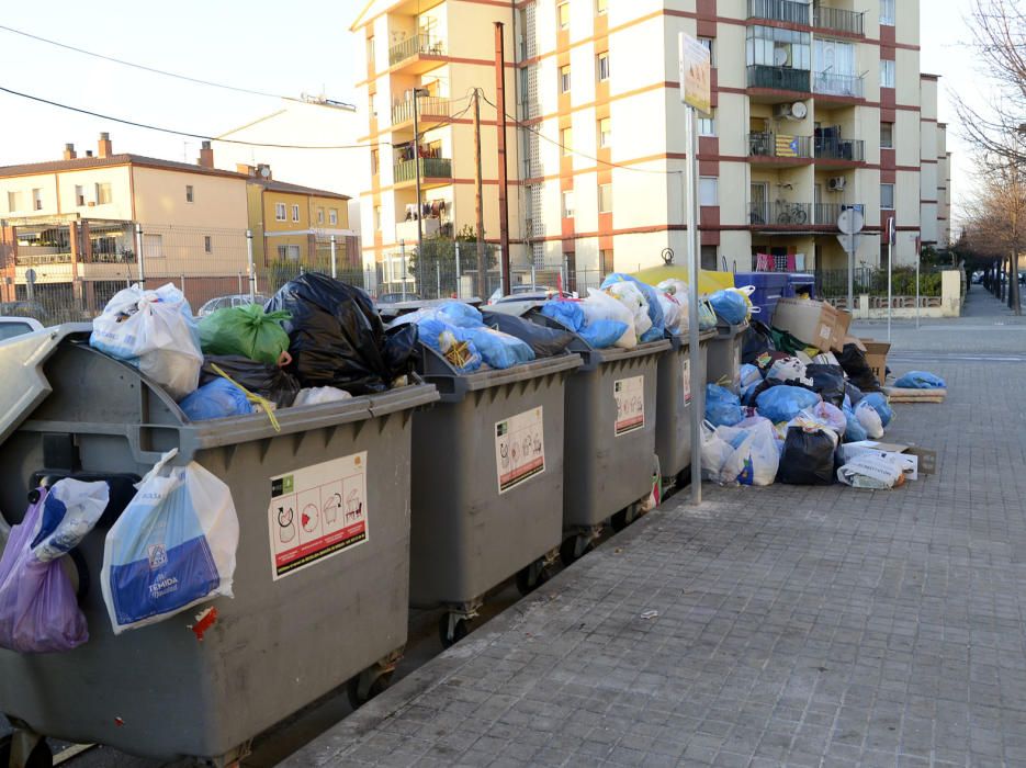 Vaga d'escombraires a Figueres