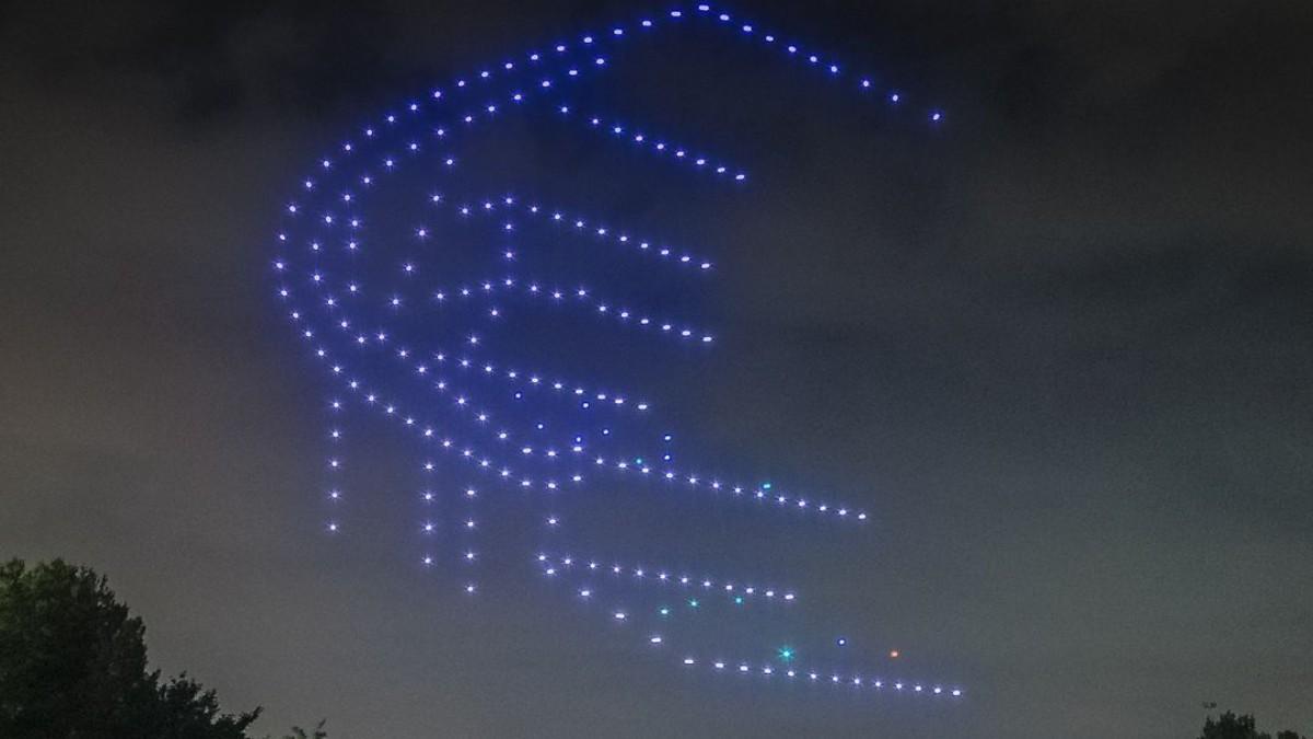 Espectáculo de drones en el Circuit de Barcelona-Catalunya