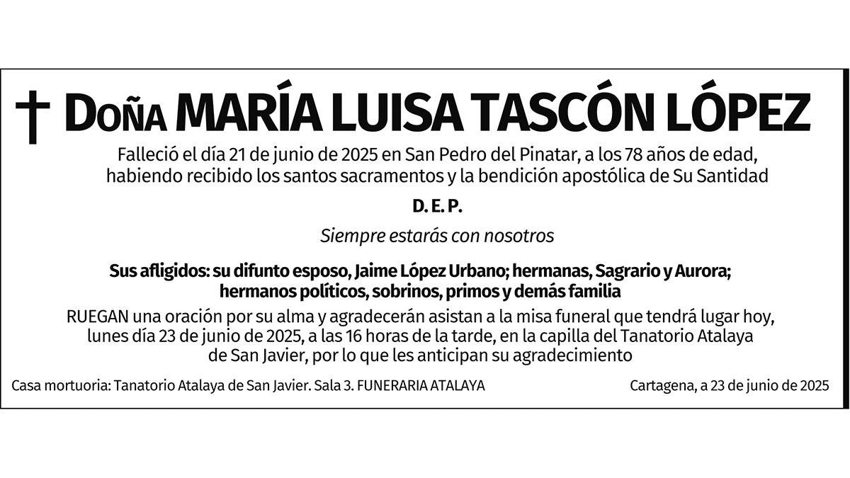 Dª María Luisa Tascón López
