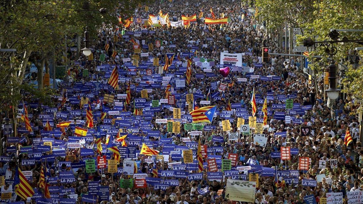 jjubierre39813594 gra235  barcelona  26 08 2017   un momento de la manifestaci170826190927