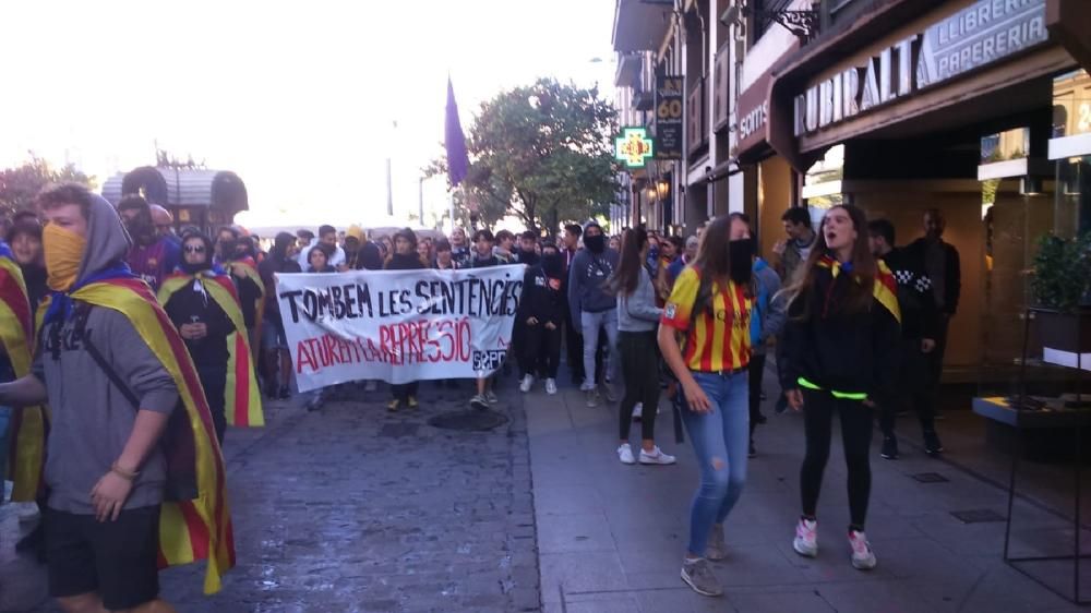 Manifestació d'estudiants a Manresa