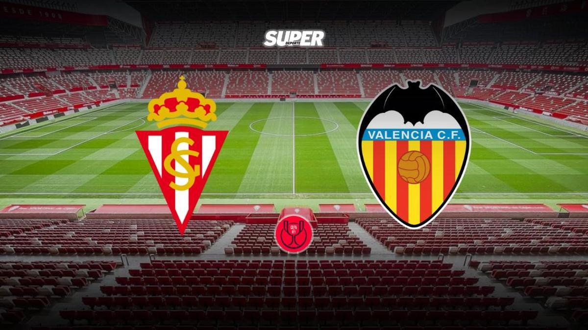 Sporting de Gijón - Valencia CF; la Copa del Rey en vivo y en directo