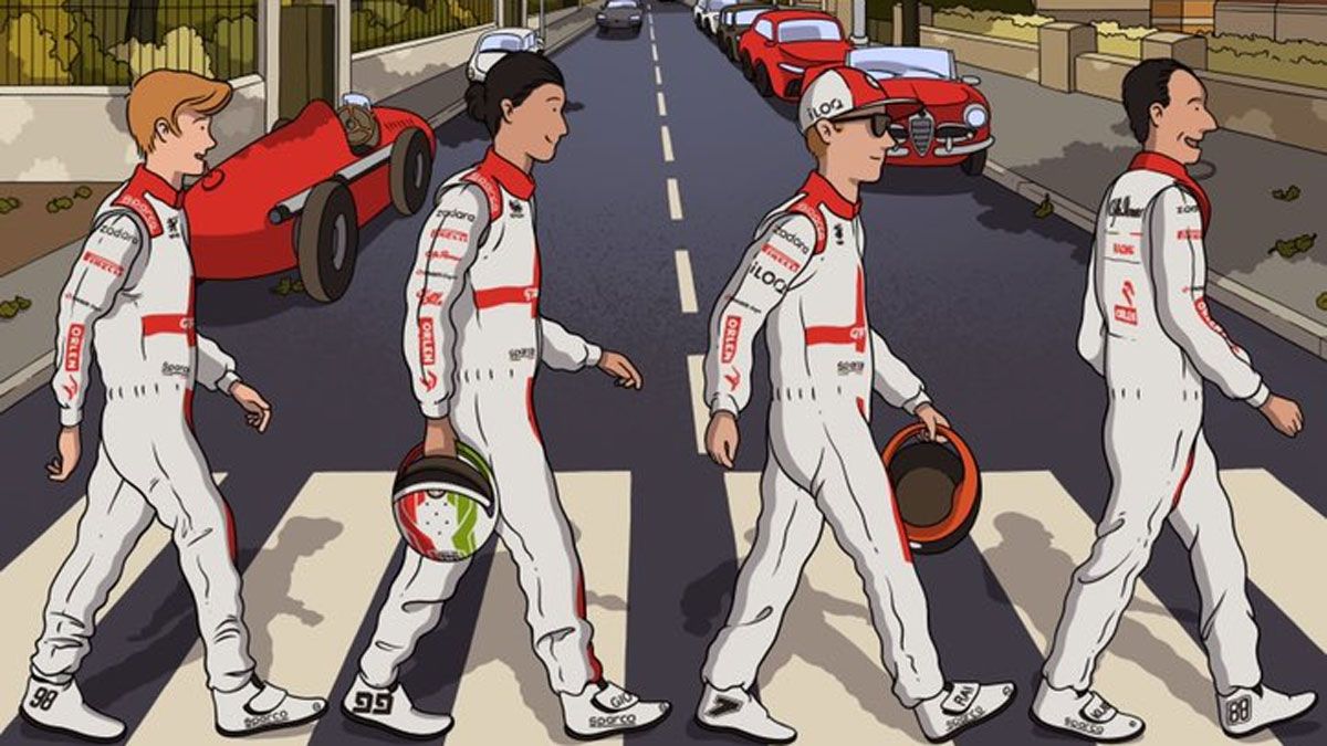 El curioso cartel de Alfa Romeo para el GP de Gran Bretaña, que arranca este viernes en Silverstone