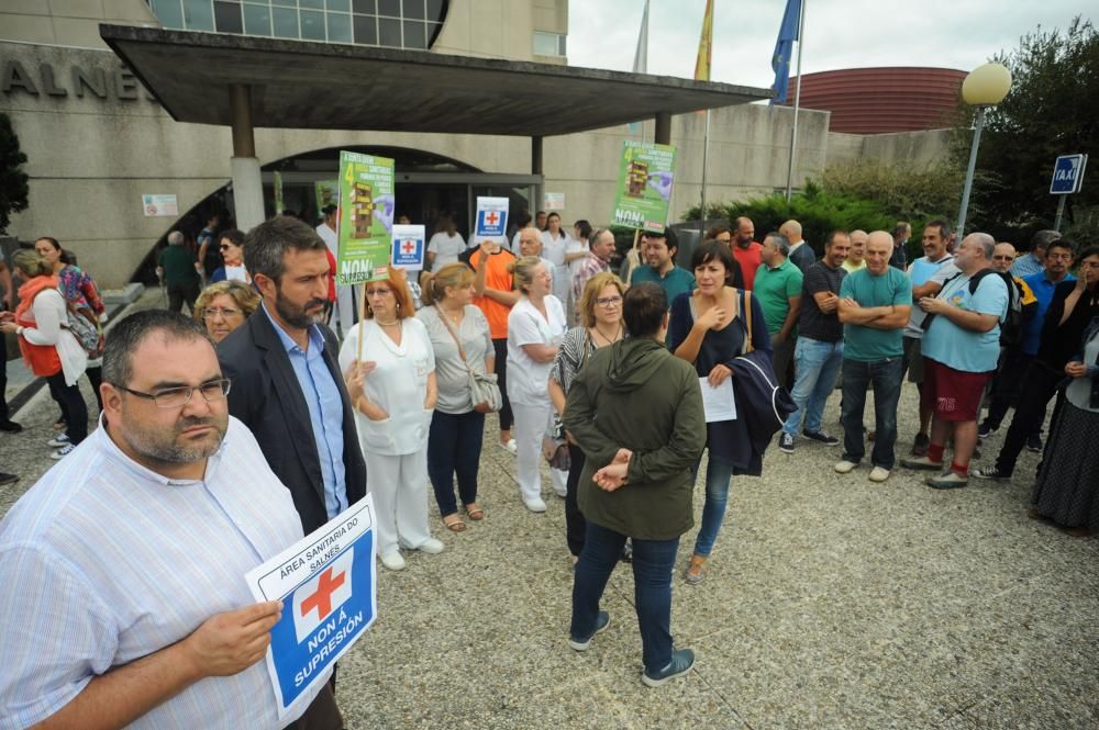 Trabajadores de salud se movilizan en O Salnés contra la pérdida del área sanitaria