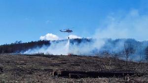 Incendio en Otero de Bodas, en la Sierra de la Culebra.