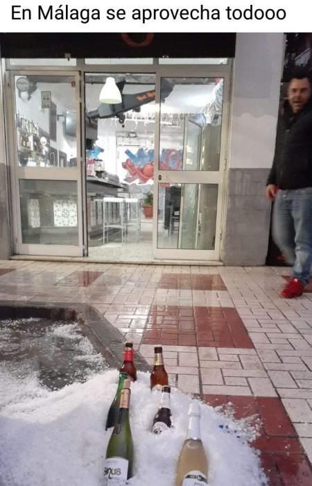 Los memes de la granizada caída en Málaga