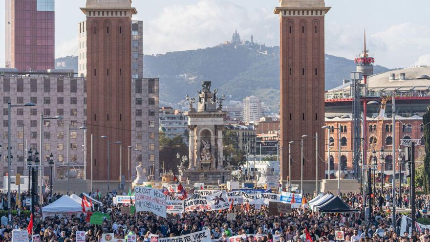 Marxa de milers de persones a Barcelona contra els preus dels lloguers