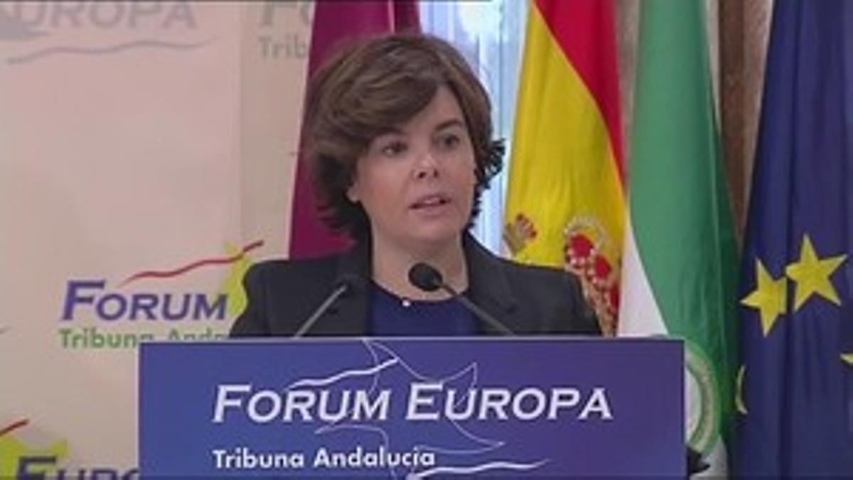 Soraya Sáenz de Santamaría ha emplaçat el PSOE a negociar un nou sistema de finançament autonòmic.
