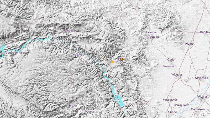 Un nuevo seísmo eleva a tres los terremotos en la zona de Catadau-Millares