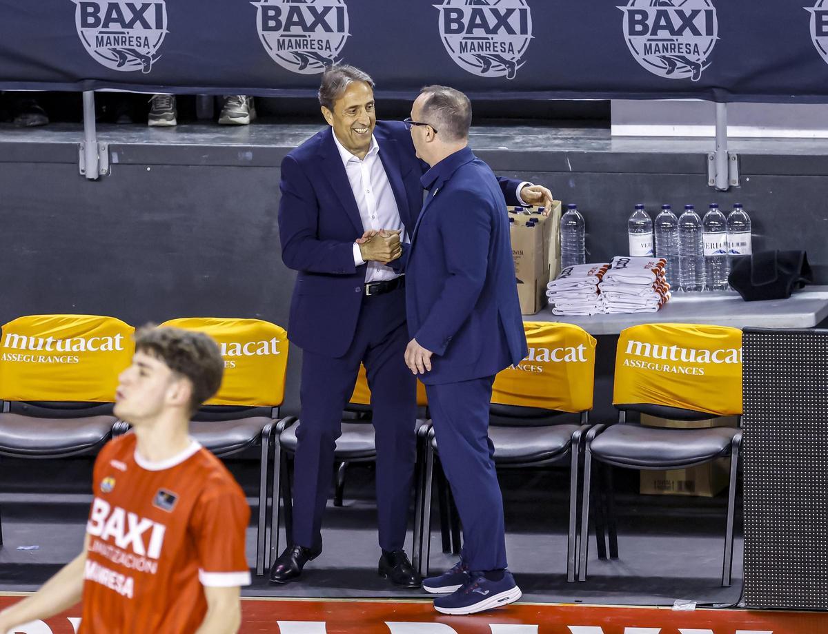 Luis Casimiro i Diego Ocampo, que avui es tornen a veure les cares, abans del partit de la temporada passada