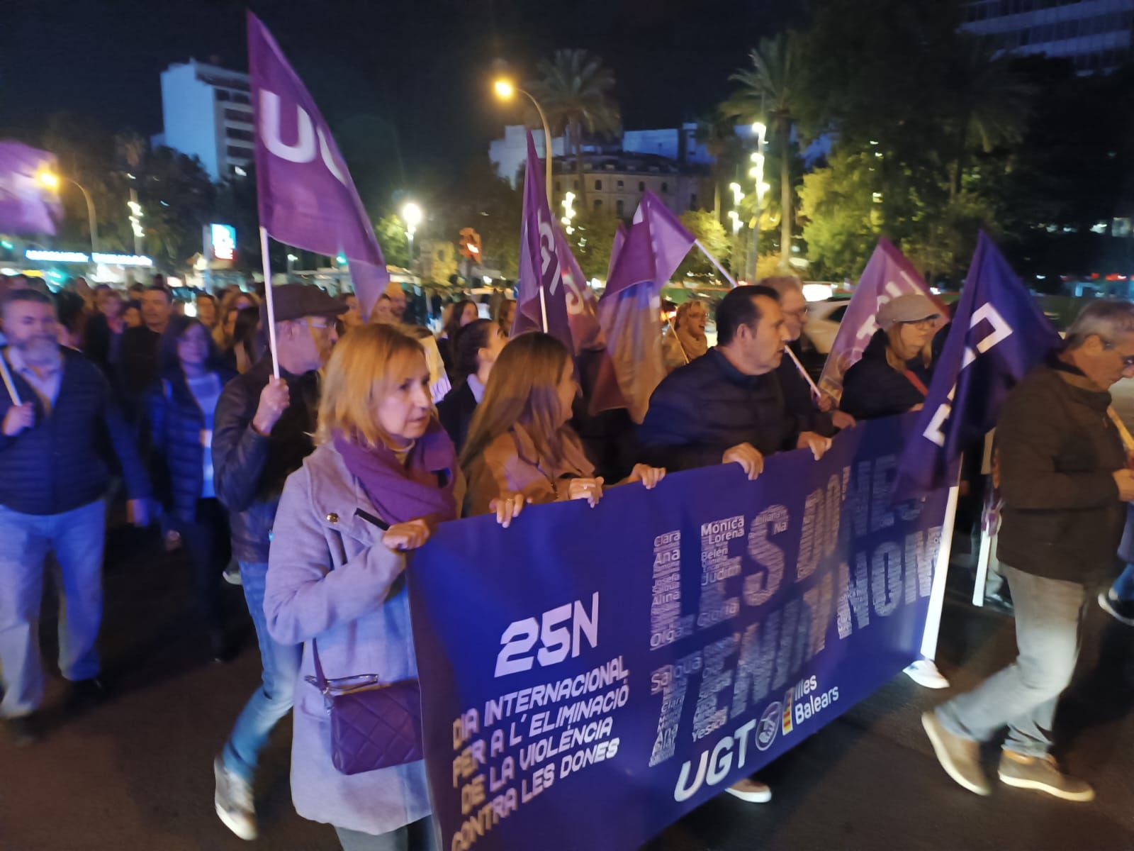 Manifestación 25N en Mallorca: "Si esto no se acaba, guerra, guerra, guerra"