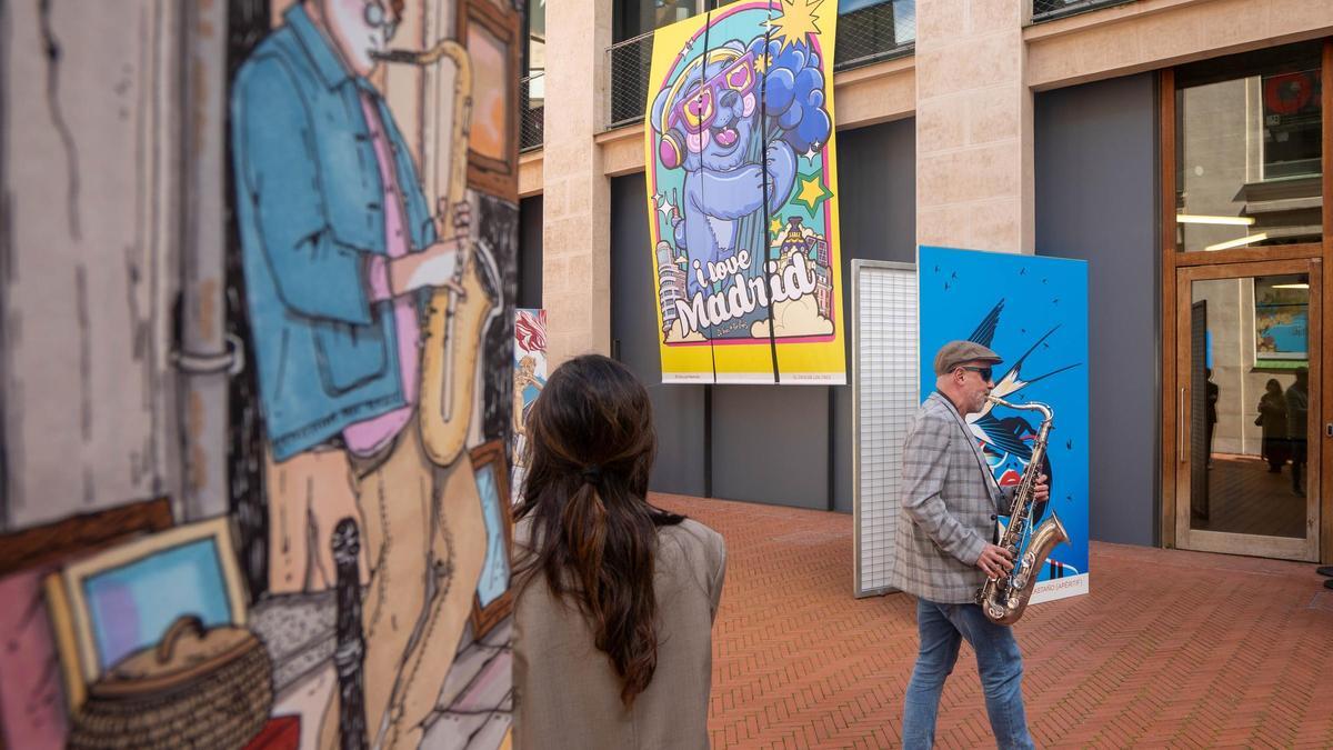 Algunas de las obras de Ilustraweek Madrid.
