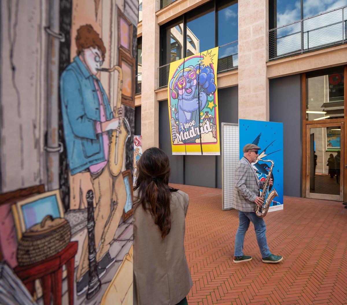 Algunas de las obras de Ilustraweek Madrid.
