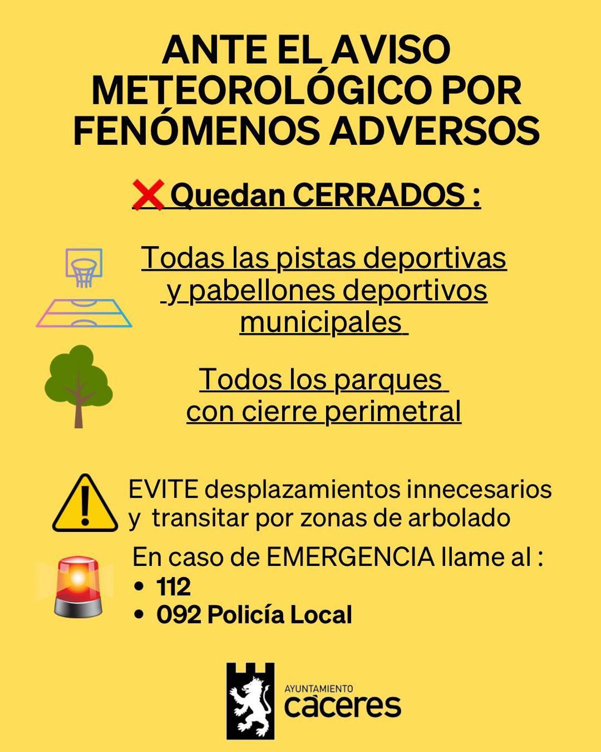 Aviso del ayuntamiento.