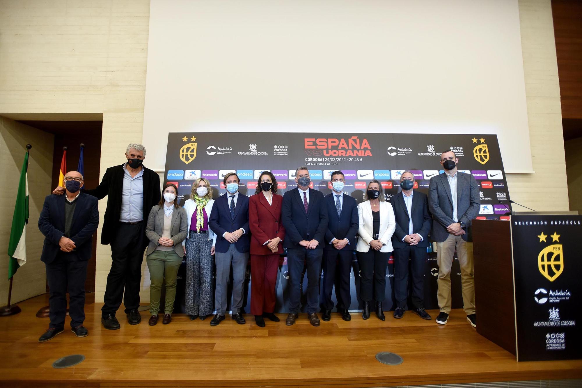 Presentación del partido España-Ucrania de baloncesto