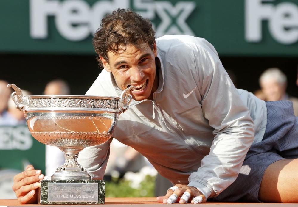 Año 2014: El noveno Roland Garros, por segunda vez ante Novak Djokovic, por 3/6, 7/5, 6/2, 6/4.