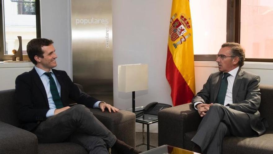 Beamonte se reúne con Casado y perfilan las listas del PP aragonés