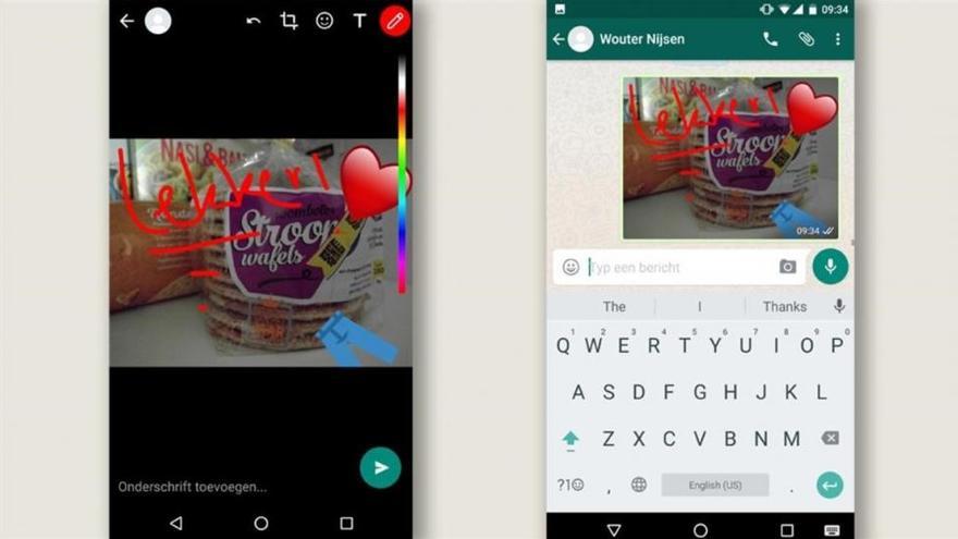 Whatsapp permitirá dibujar sobre las fotos y añadir &#039;stickers&#039;