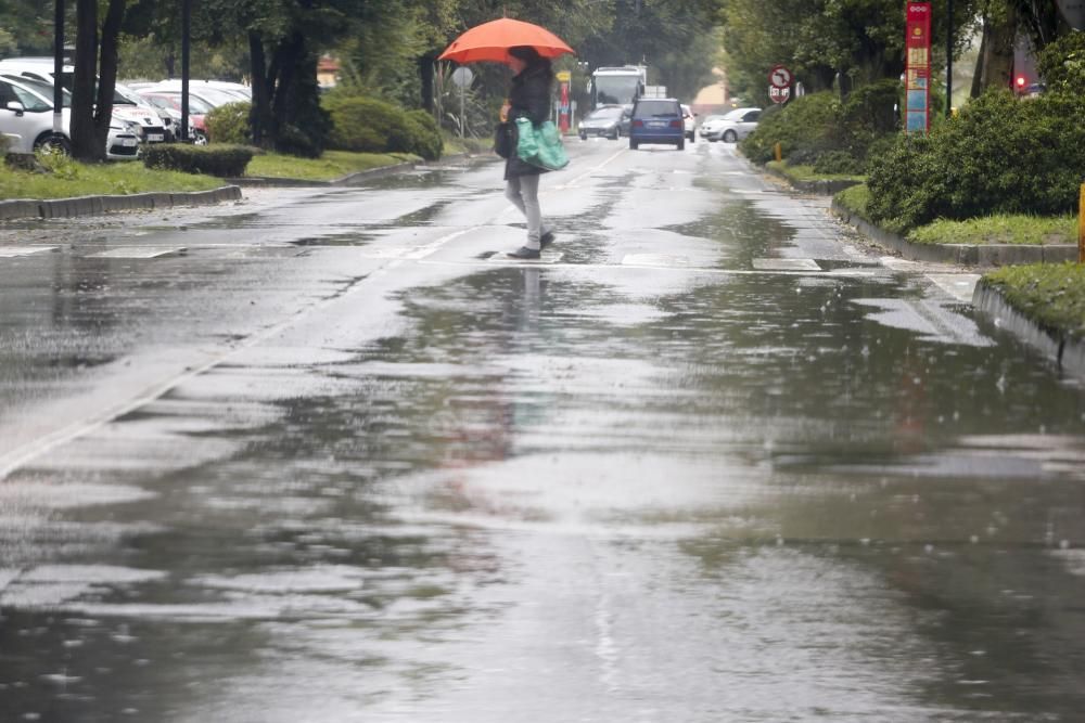 Inundaciones en la comarca de Avilés, ayer