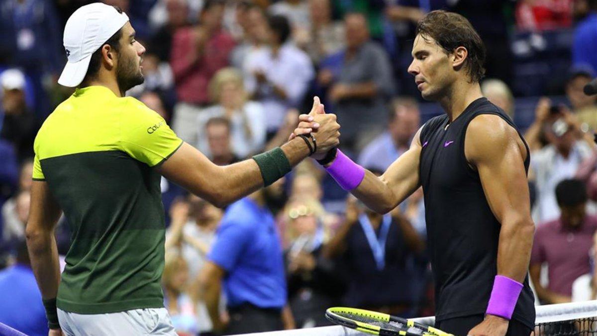 Rafa Nadal, al término de su duelo ante Berrettini