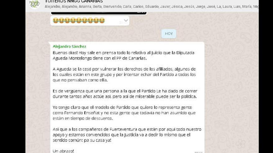 El líder juvenil del PP dice que el partido &quot;dio de comer&quot; a Montelongo