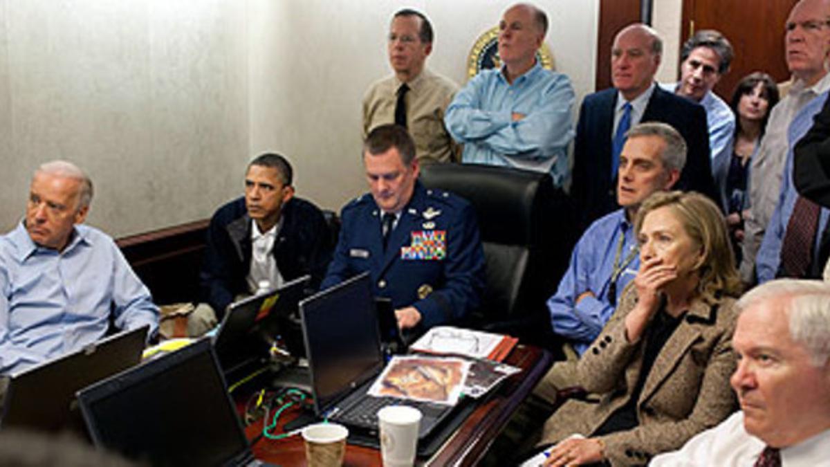 El presidente estadounidense, Barack Obama, controlando desde Washington el fin de Bin Laden, el 2 de mayo de 2011