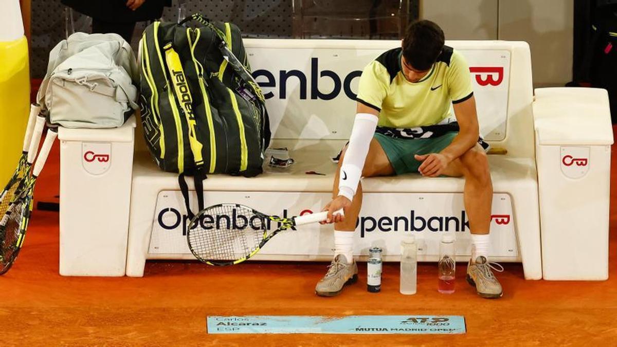 Carlos Alcaraz, en el Mutua Madrid Open.