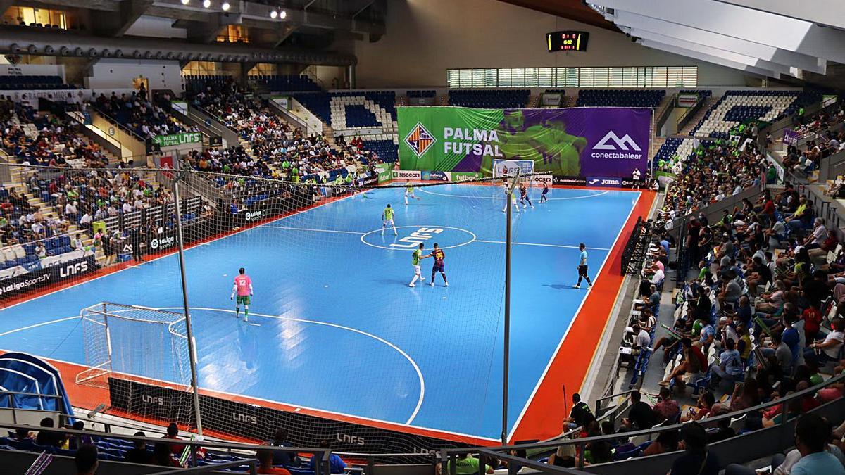 Vista general del Palau de Son Moix, con la presencia de 1.500 espectadores. | PALMA FUTSAL