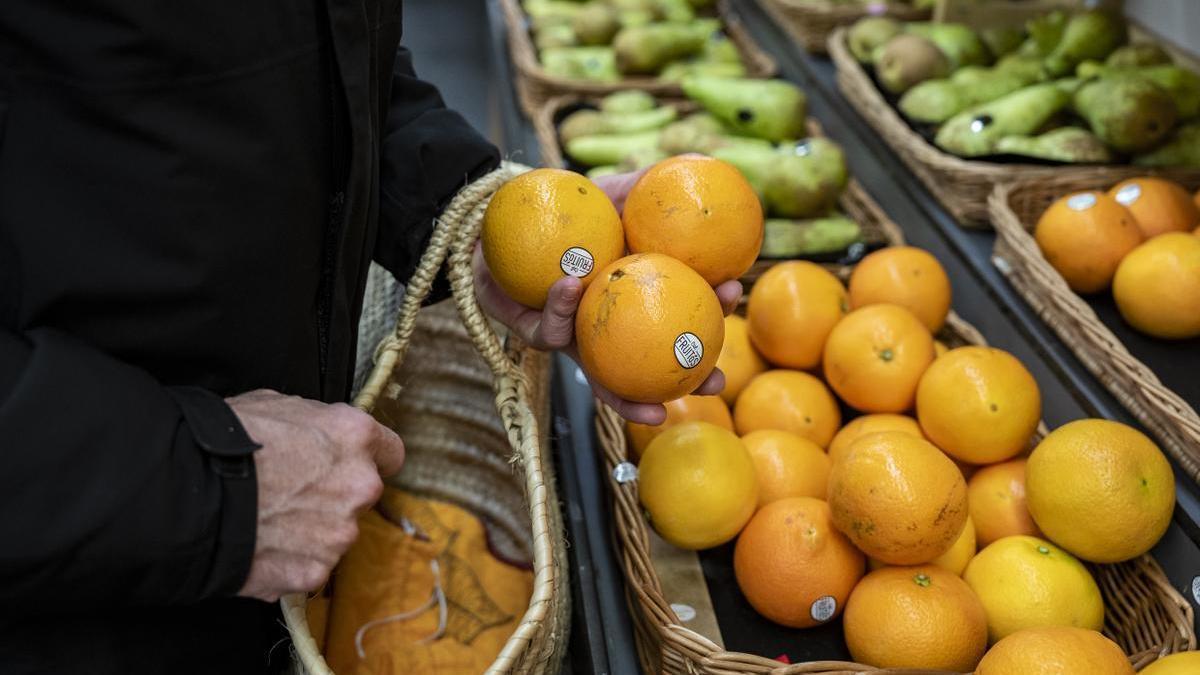 Fruta en un supermercado.