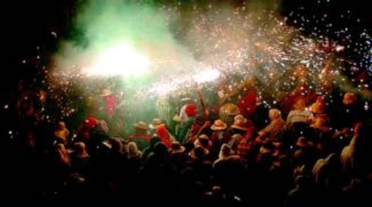 Actuació dels diables a l’Aquelarre de l’any passat. Actuació dels diables a l’Aquelarre de l’any passat.
