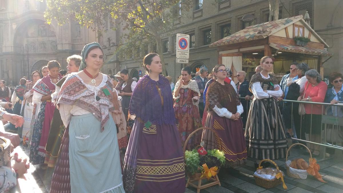 Ofrenda de Frutos a la Virgen del Pilar, en Zaragoza.