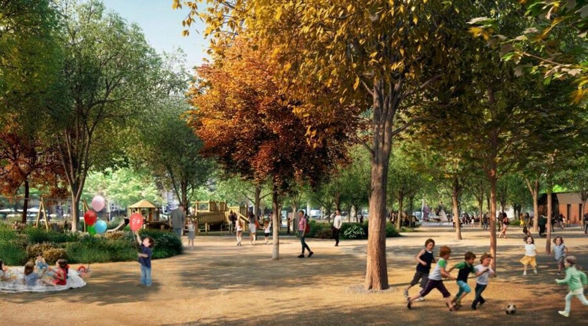 Render del futuro Parc de Can Dragó.