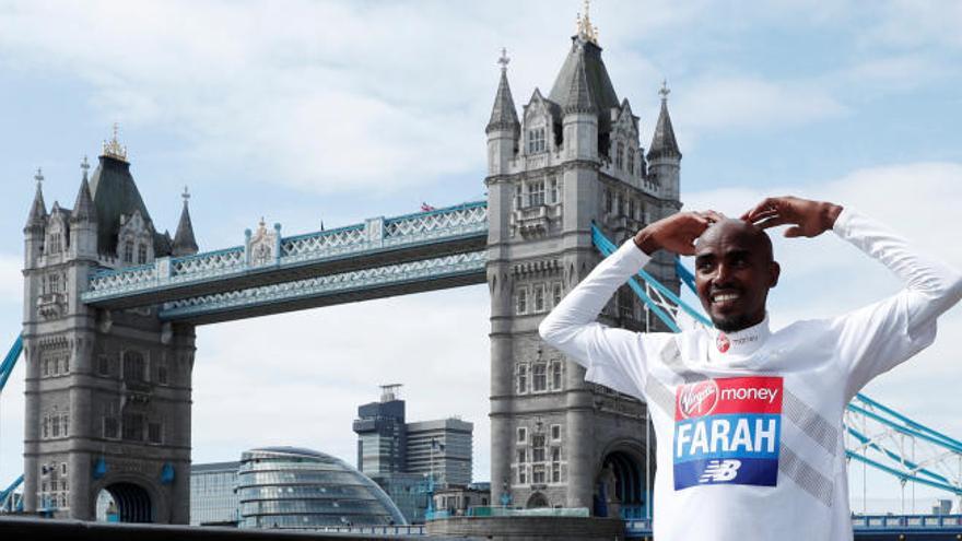 Mo Farah, en la presentación del maratón de Londres