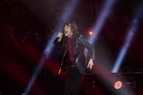 Singer Jagger performs with the Rolling Stones during the "12-12-12" benefit concert for victims of Superstorm Sandy at Madison Square Garden in New York
