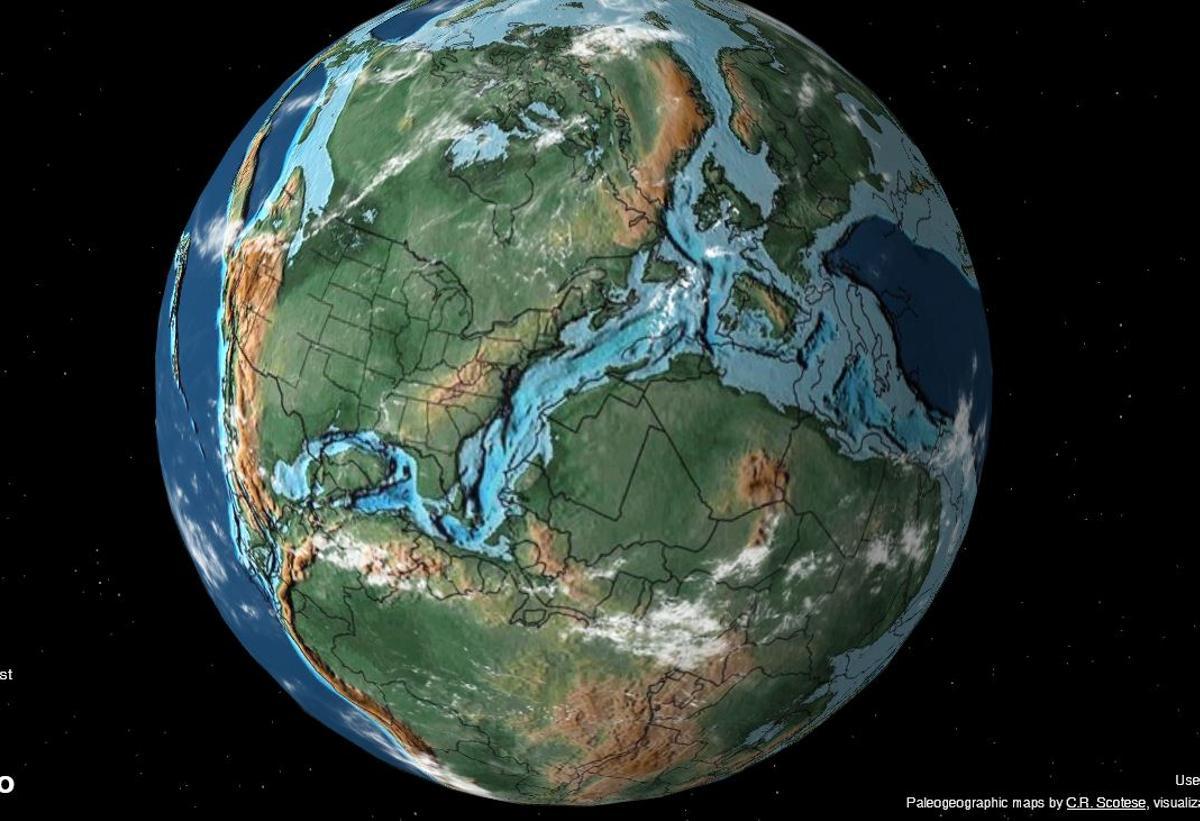 La Tierra, hace 170 millones de años