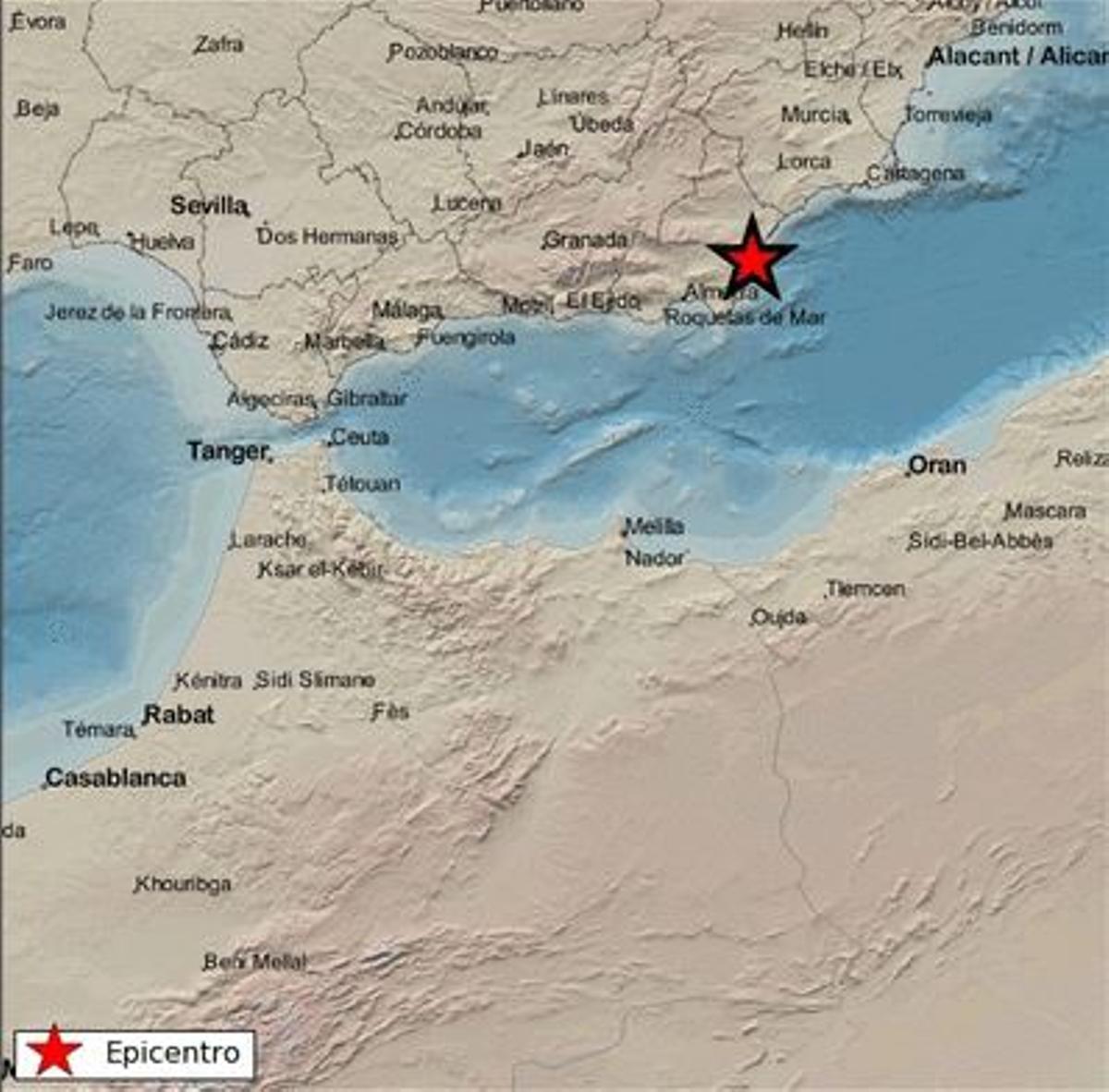 Epicentro del terremoto de 4 grados