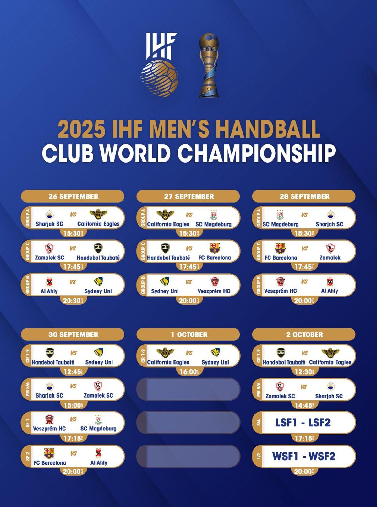 Horarios del Mundial de clubes